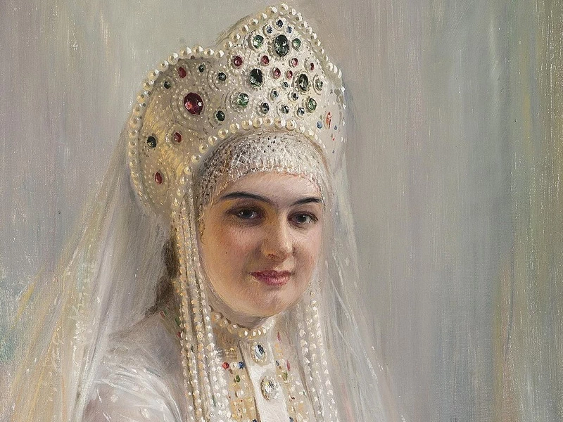 1867-Sophia Ivanovna Kramskaya - Ragazza nel Kokoshnik